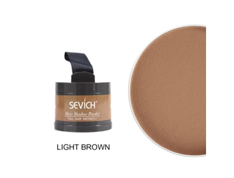 Pó Corretor De Linha Capilar Sevich - Cobertura De Raízes E Grisalhos - Castanho Claro