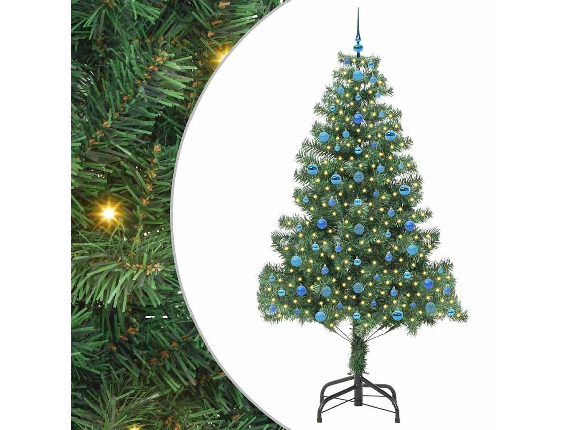 Conjunto 1 Árvore De Natal Vidaxl Verde Pvc (210 Cm)