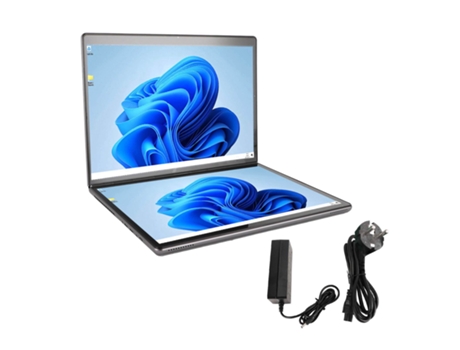 Laptop 2 em 1 com tela sensível ao toque dupla e dobrável em 180 graus