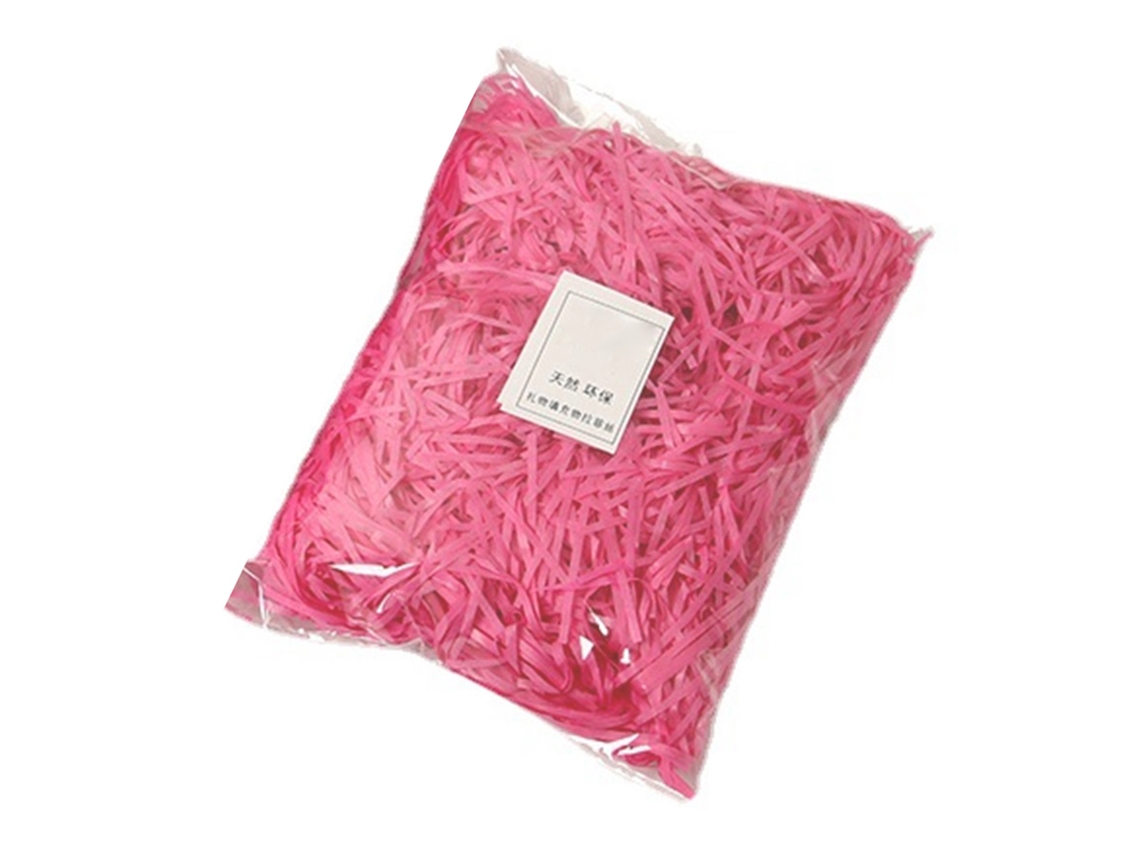 Preenchimento Raffia Papel Recortado Cor Rosa 30g