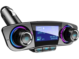 Transmissor Fm Bluetooth Yizhood Bt06 Dual Usb Modos Reprodução Preto