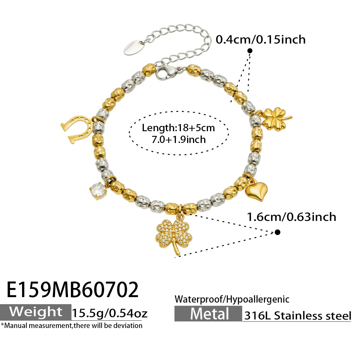 Pulseira Com Pingente De Coração De Inseto, Um Presente De Aniversário Versátil Para O Dia A Dia.