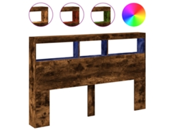 Headboard Cabinet, Headboard Cabinets Vidaxl Marrom Madeira Processada (160 X 17 X 102 Cm)