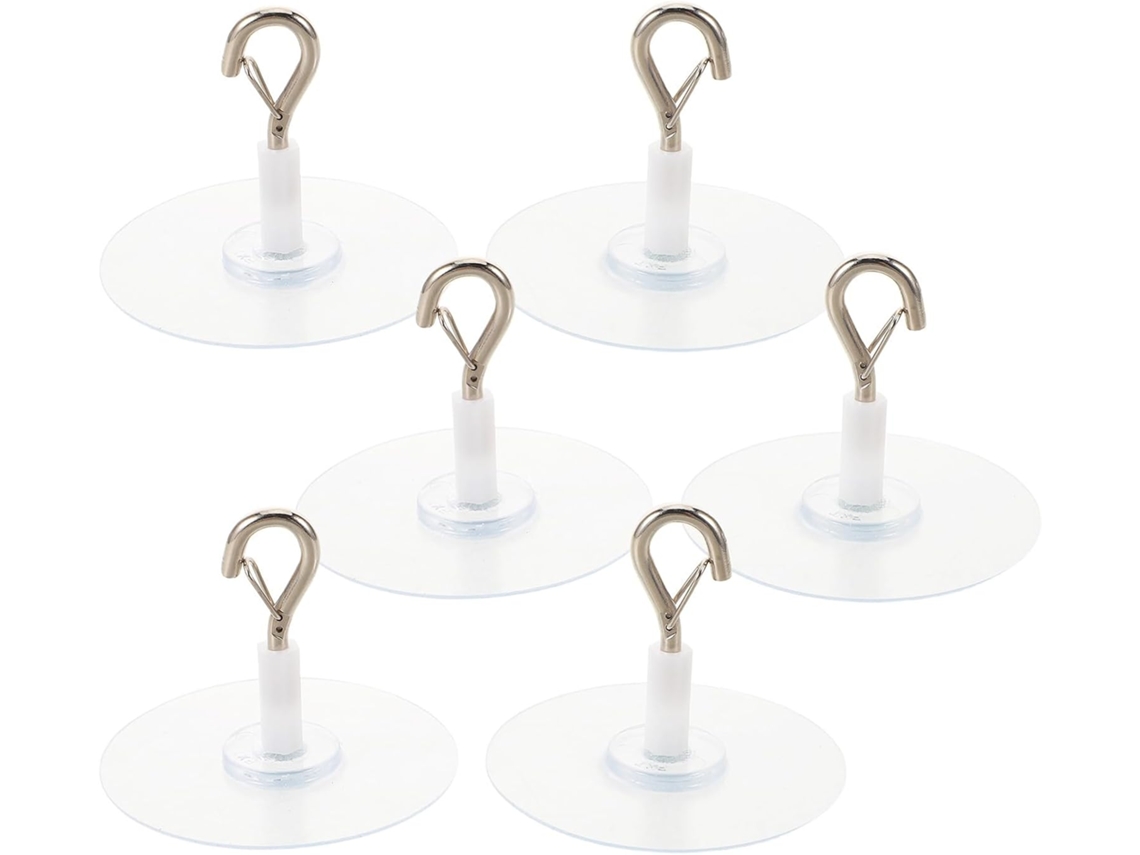 Conjunto De 6 Ganchos Autoadesivos Para Teto, Ideais Para Mosquiteiros E Toldos Fabricados Em Aço Inoxidável Plástico