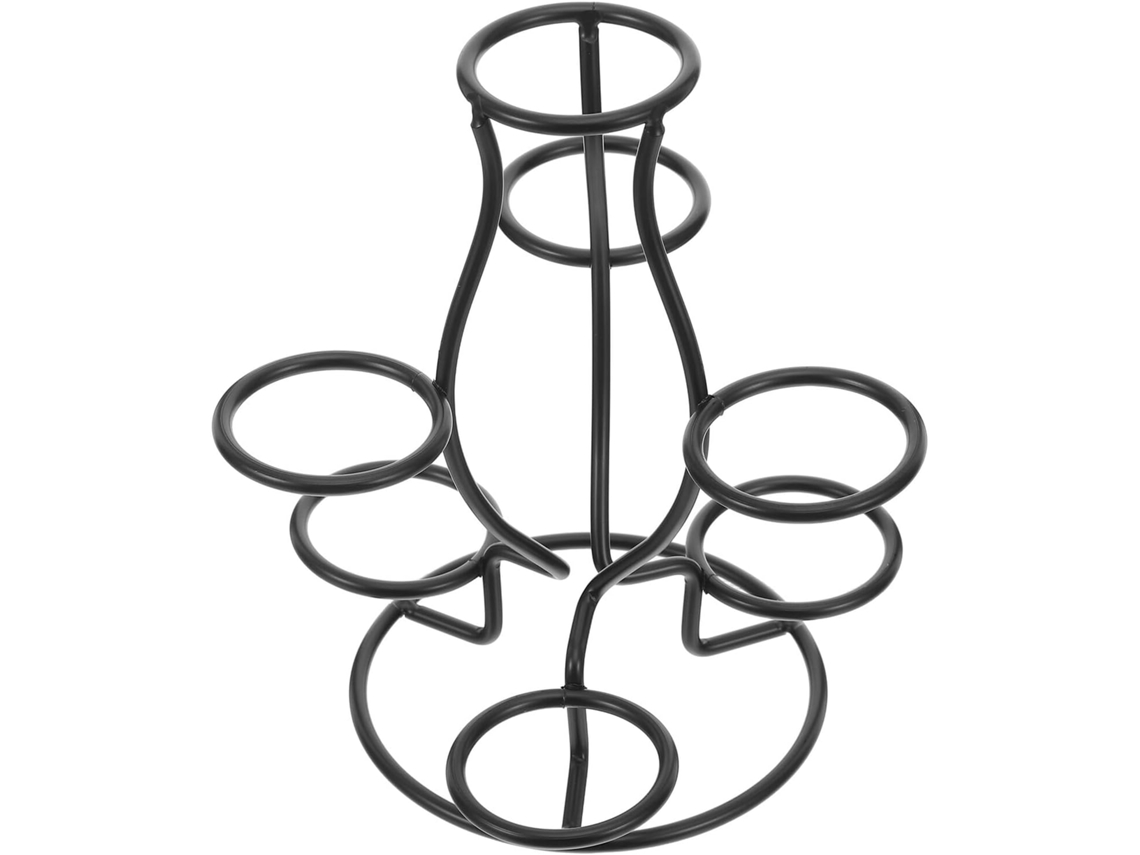 Suporte Pequeno De Ferro Preto Housoutil Em Formato Esfera Para Exibir Bolas Cristal, Com Base Decorativa Antiderrapante