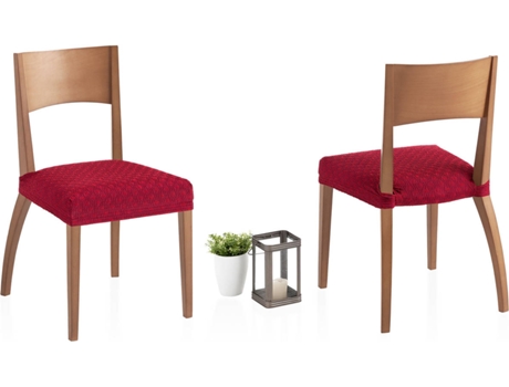Conjunto de 2 Capas Elásticas de Cadeira Olivia (45 x 45 cm - Vermelho)