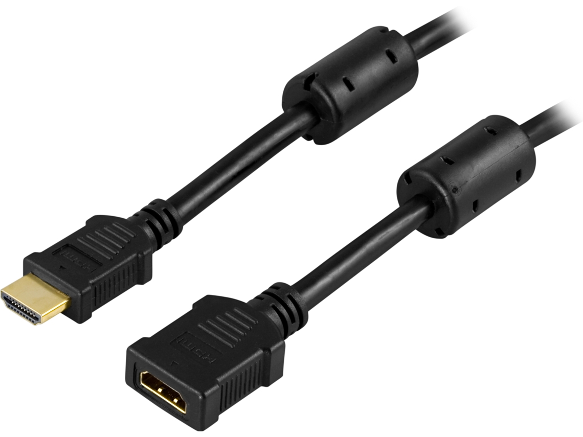 Cabo Extensor Hdmi, 19 Pinos Macho, Fêmea, 5 M, Preto Aquaforge
