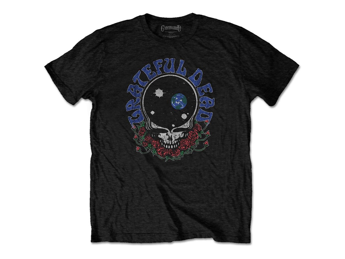 T-Shirt ROCK OFF Grateful Dead - Space Your Face Preto (Tamanho: M)