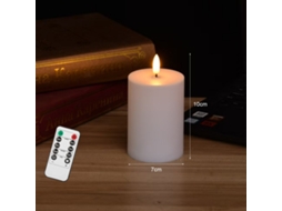 Luzes Grandes para Áreas Externas de 12" X 4" e Temporizador Remoto, Luz Led Piscante, Alimentada por Bateria, Cera Real para Pátio BRILVIBERA