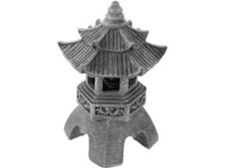 Lanterna Pagadeira Solar Decorativa de Resina para Jardim Zen Asiático, Lâmpada Japonesa Sem Fio SFUSHOS
