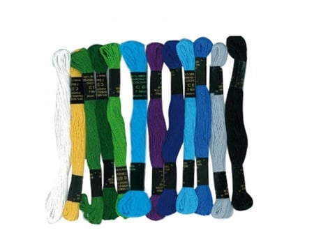 Fios Para Pulseiras Brasileiras Mar Do Sul Meadas 12 Cores 100 Algodão 7 Metros Dtm