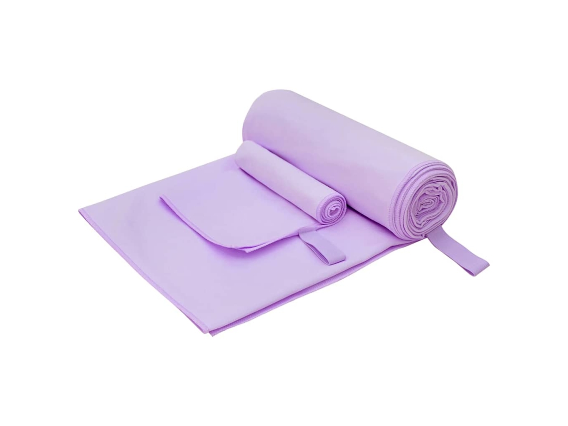 Vidaxl Conjunto De Toalhas Esportivas 2 Unid. Roxo