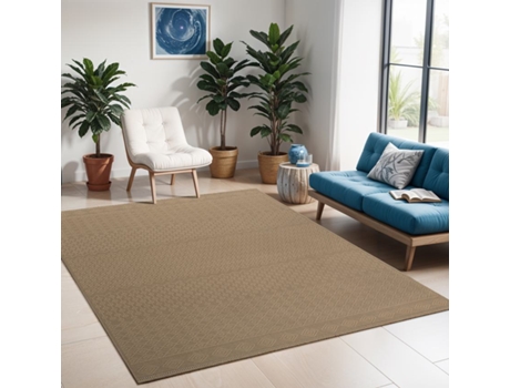 Tapete LIVABLISS de Juta Boho Lavável na Máquina Marrom/Bege 198x275