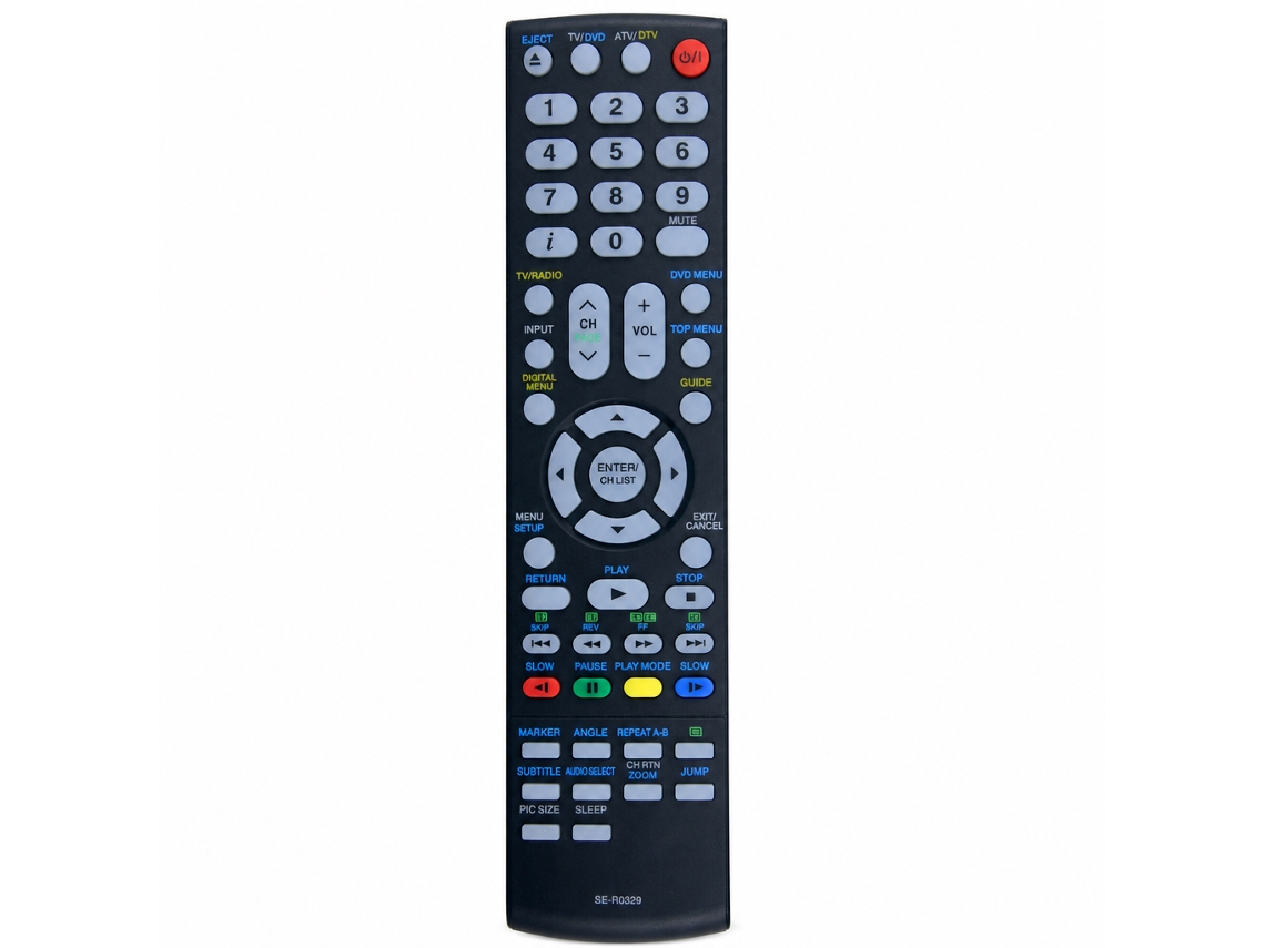 Comando À Distância De Substituição Compatível Com Tv/dvd Toshiba Se-r0329_dae