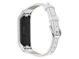 Pulseira de relógio inteligente tipo C com estrutura de metal e textura de crocodilo para Samsung Galaxy Fit E/SM R375 LY Ebike
