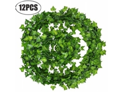 Enredadeira Artificial Nova LINE, de Hojas de Vid, Decorativa, Verde, para Teto, Planta Trepadora