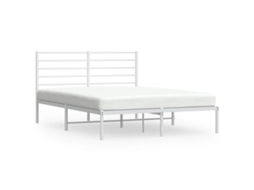 Estrutura de Cama com Cabeceira Metal Branco MAISON EXCLUSIVE 140x200 cm