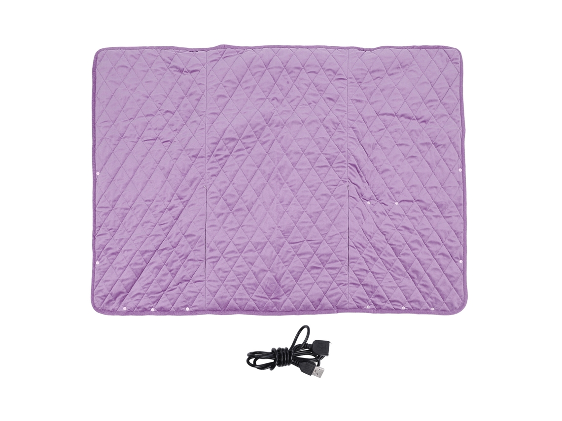 Manta Elétrica Usb Laxiscreed Com 3 Níveis E Timer, Conforto Máximo, Lavável E Macia Em Roxo