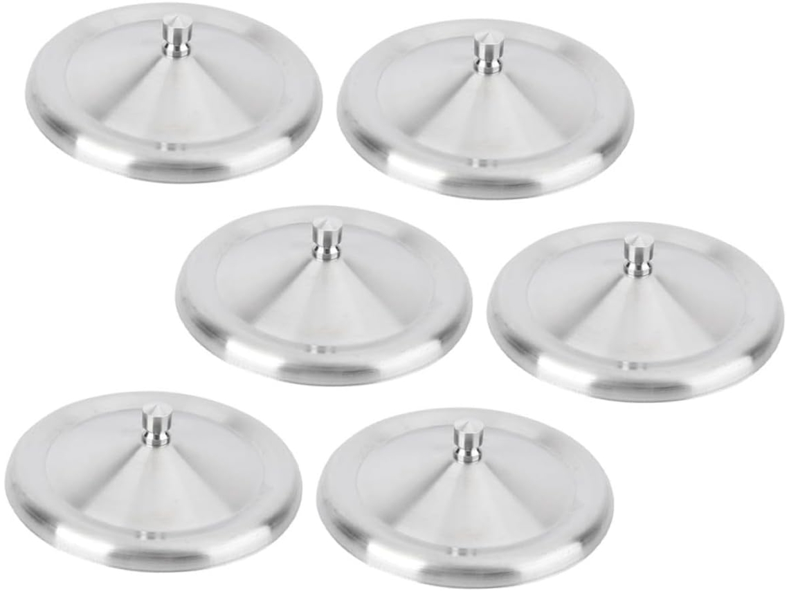 Jogo De 6 Tampas De Aço Inox Para Copos E Canecas, 10 Cm, Resistentes Ao Desgaste, Para Us Gokoco