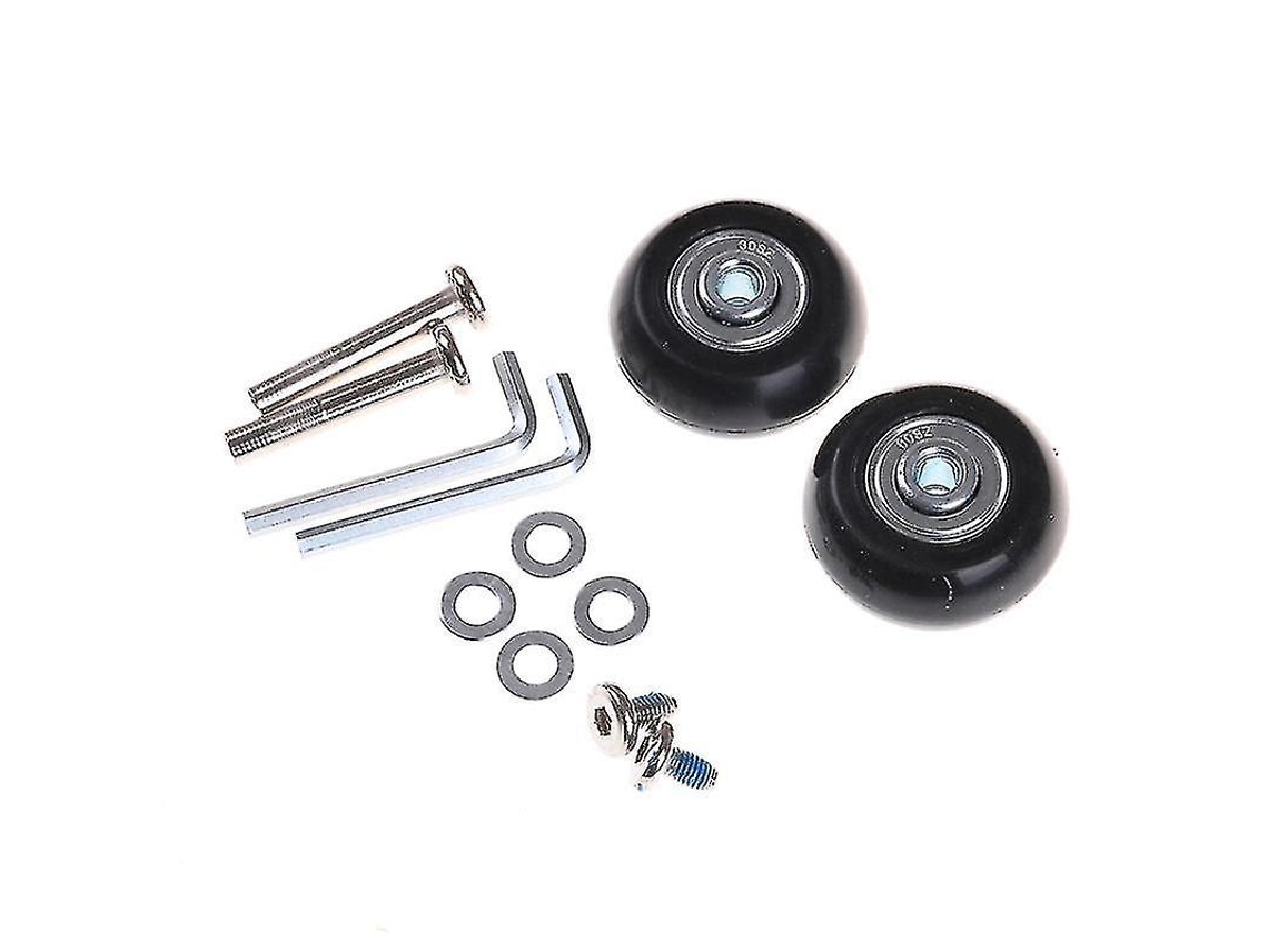 Omni-piezas De Repuesto Para Ruedas De Maleta 2 Piezas 40*18mm Con Ejes, Tornillos, Arandelas, Llaves De Goma Y Metal Uma Única Tamanho
