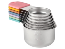 7 Peças Conjunto De Medidas De Aço Inoxidável Com Ímã, Adequado Para Alimentos Secos E Molhados, Design Colorido