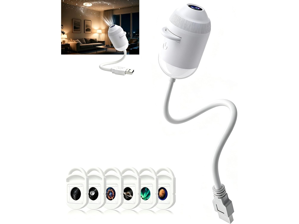 Projetor De Estrelas Hd Plug-and-play Com Luz Led 360° Para Quarto E