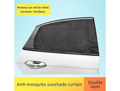 Cortina Para Sol Ecent 2 Pcs Anti Uv Anti Mosquito 120 X 51 Cm