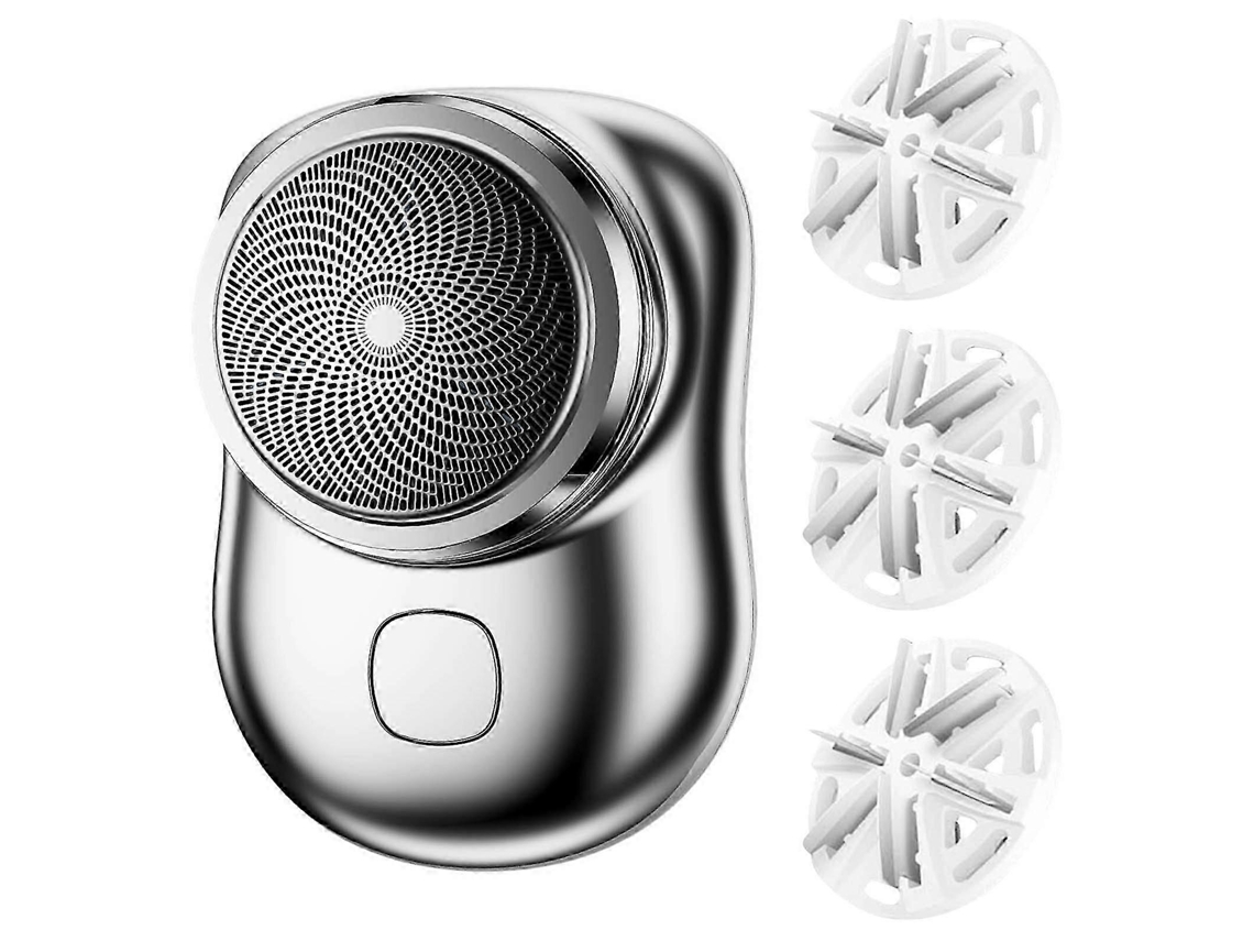 Barbeador Elétrico Portátil Mini, Recarregável, Úmido E Secosilver