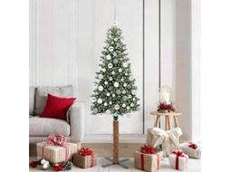 Vidaxl Árvore De Natal Slim Com 300 Leds Com Suporte Verde 180 Cm