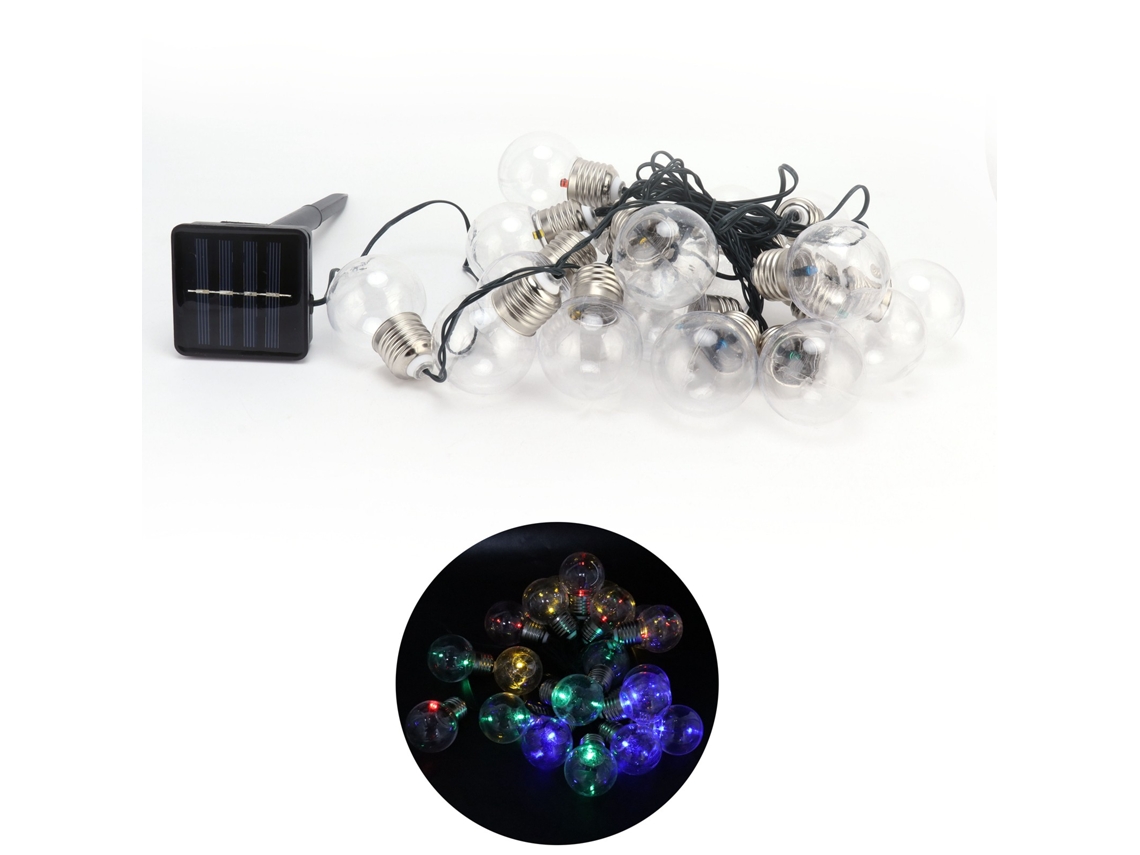 Luz de Corda Solar 20LEDs IP45 Festa Casamento Jardim
