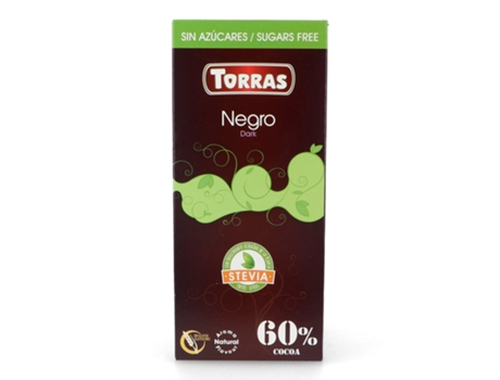 Chocolate Negro 60% Con Stevia 100g