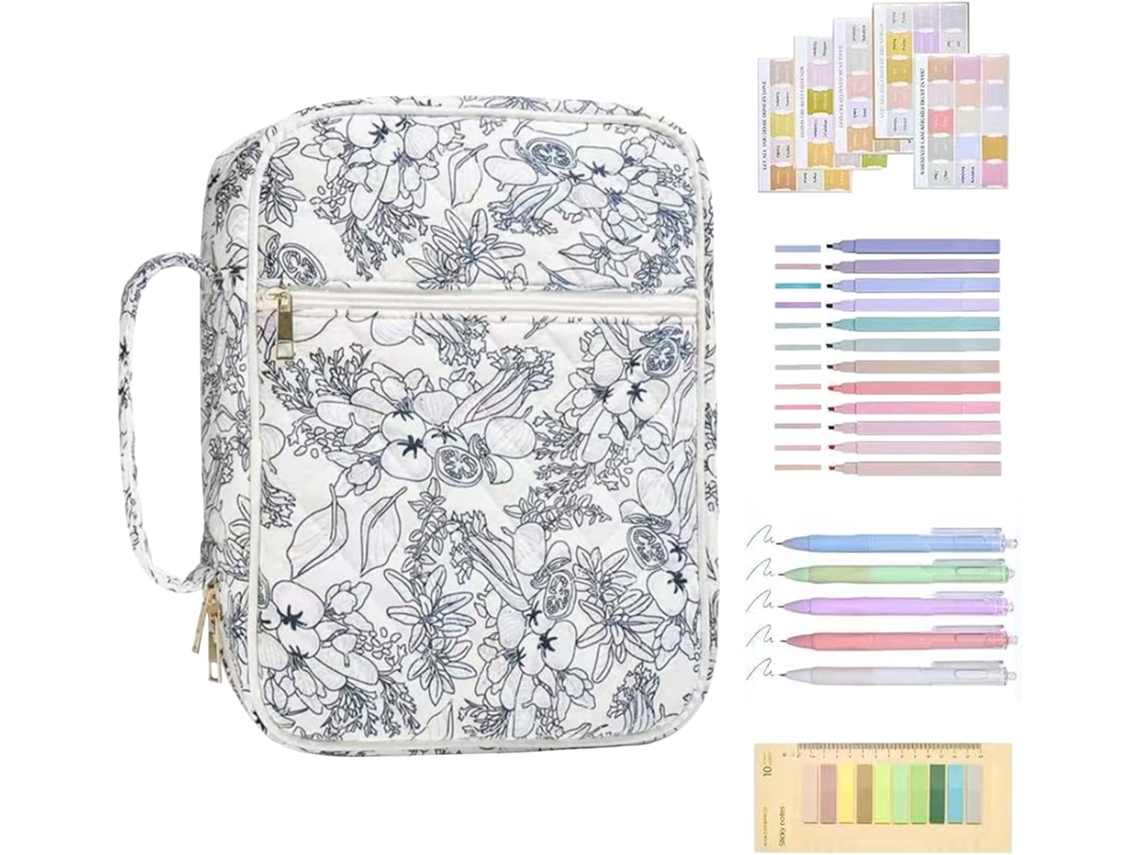 Kit Para Diário Bíblico Papelaria De Grande Capacidade E Ferramentas Aprendizado Cristão Caderno