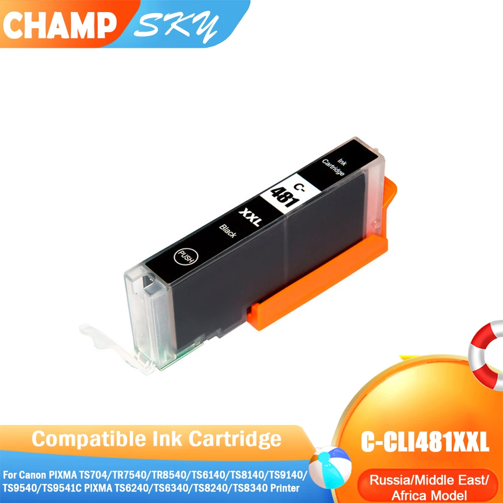 Pequeno Bkpgi-480 Pgi480 480xxl 481xxl 481xl Cli 481 Para Canon Pixma Ts704 Ts6140 Ts9540 Ts8140