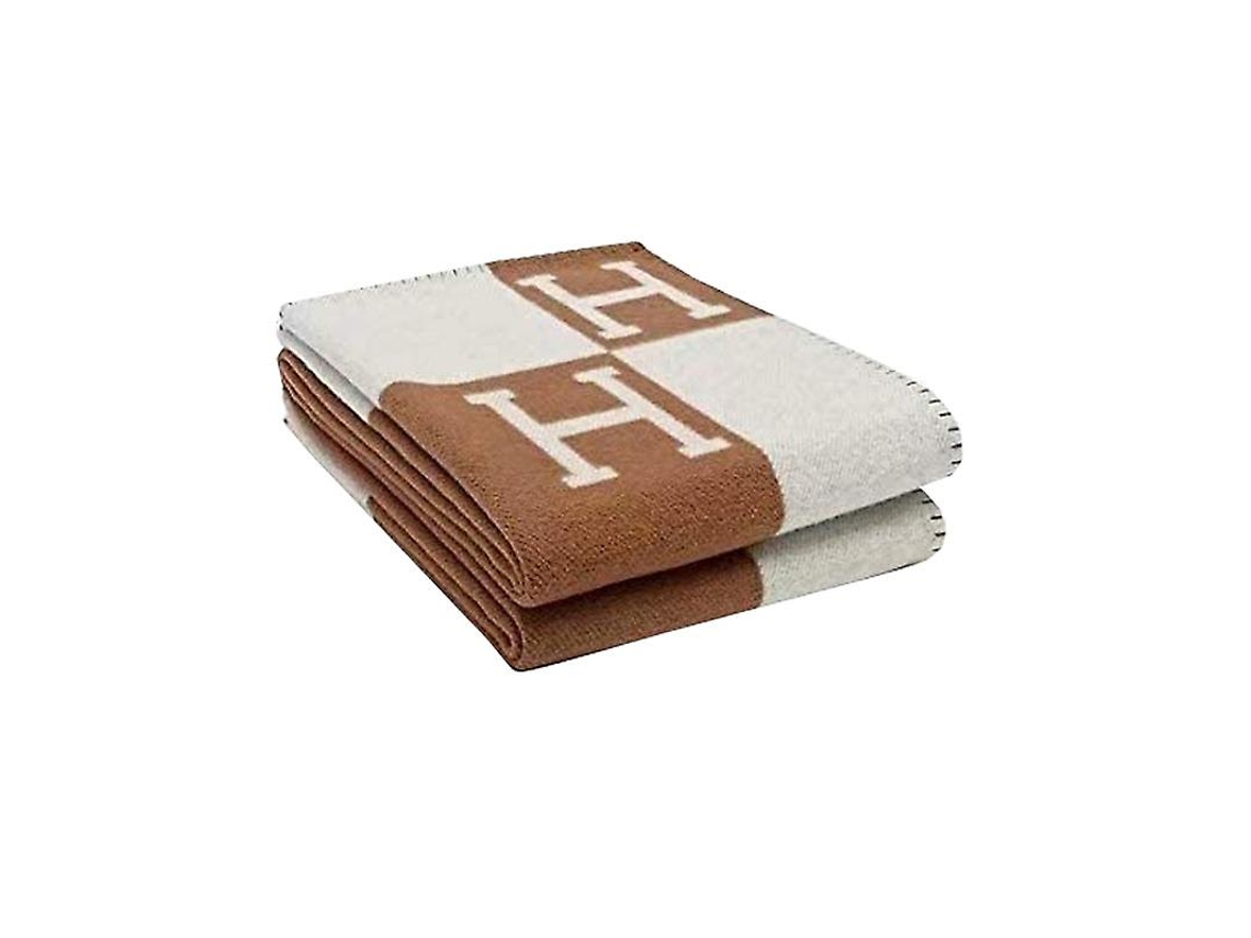 Xadrez Marrom H Feltro Cashmere Misturado Crochê Vestível-aquaforge