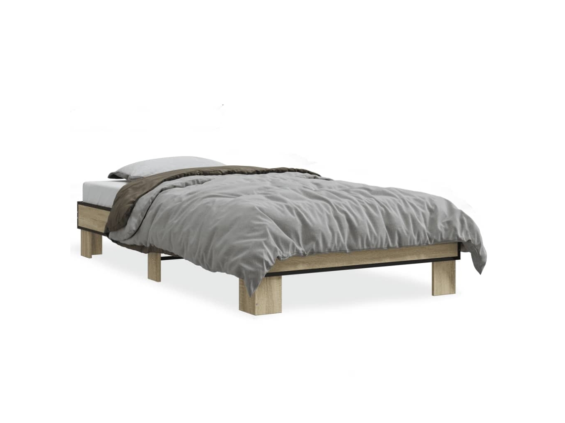 Bed Frame, Bed Frames Vidaxl Marrom Madeira Processada (75 X 190 Cm)