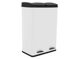 Metalixeira Com Pedal Duplo 2x30l Reciclagem, Branca Monstershop