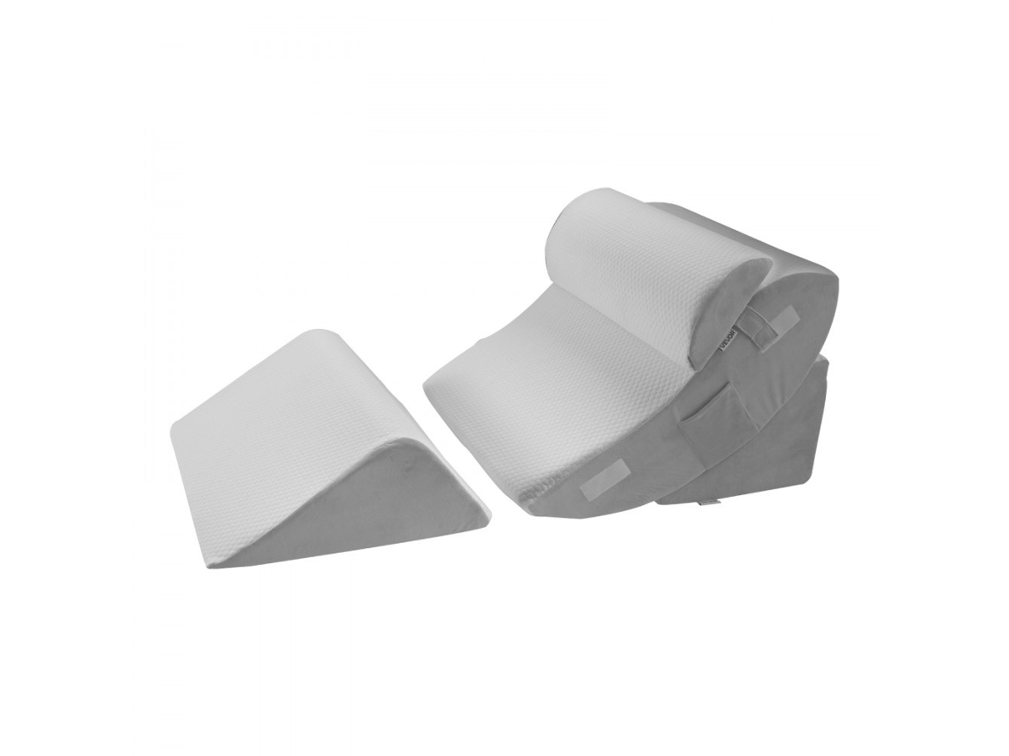Kit De 4 Almofadas Ortopédicas Em Cunha, Espuma Viscoelástica Com Gel, Suporte Ergonómico Para Dormir Tekmaquinas