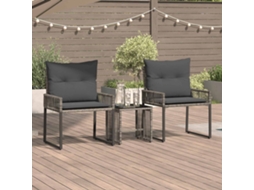 Vidaxl Conjunto de Móveis para Exterior 7 Pcs Cinza e Cinza Escuro