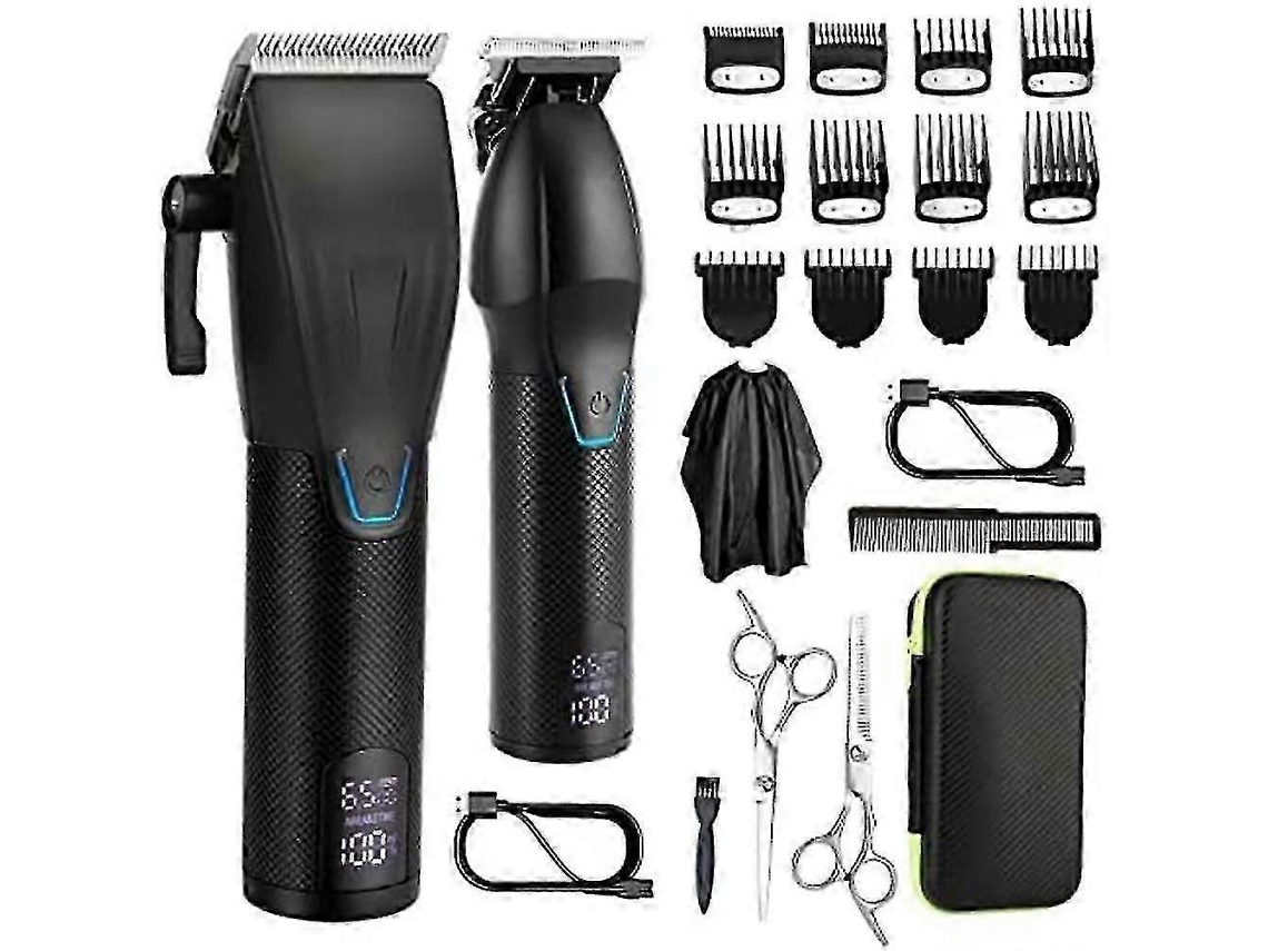 C12 Conjunto Profissional De Aparador De Cabelo E Aparador De Barba Sem Fio Para Homens Na Europa