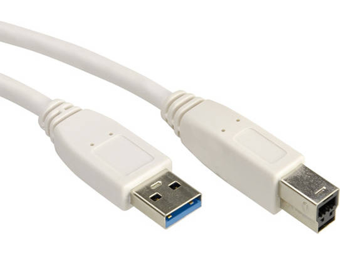 Cabo de Dados VALUE (USB A - USB B - 80 cm - Branco)