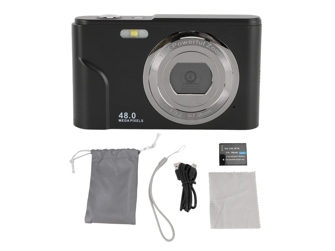 Câmera Digital 1080p 48mp Vlogging com Zoom 16x Tela Ips 2.4 Polegadas Anti Shake Compacta com S/MARCA