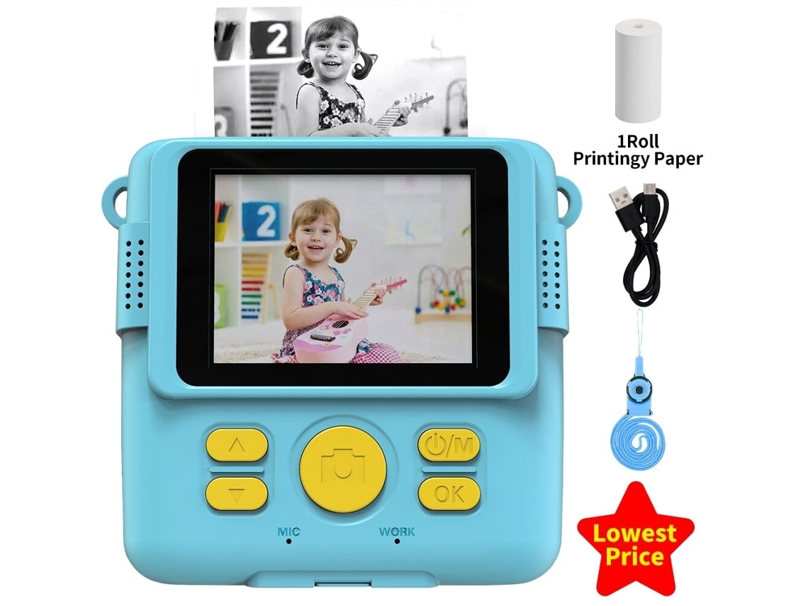 Câmara Térmica Infantil Impressão Instantânea 1080p, Adaptável Crianças Criativas, Brinquedo Educativo. STELASPLEN