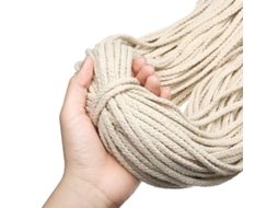 2026 corda de Algodão Natural Bege 5mm X 100m para Manufaturas Macramé Paredes Arcos Nupciais