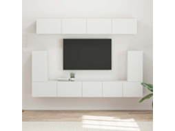 Vidaxl Conjunto De Móvel De Tv 5 Pcs Branco Madeira Processada