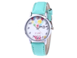 Relógio casual de casal Zhoulianfa com números grandes no mostrador e pulseira de couro PU (verde menta)