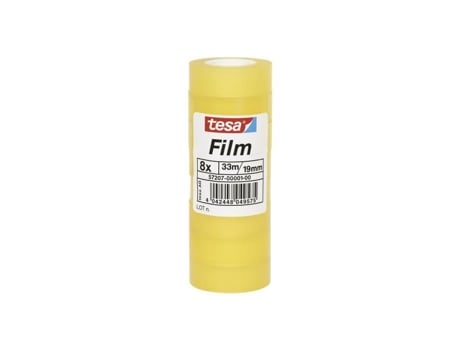 Fita de Escritório Tesafilm Folha de Polipropileno Transparente de 19 Mm X 33 M Pacote com 8 BEIERSDORF