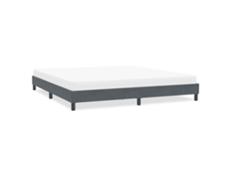 Vidaxl Estrutura de Cama Sem Colchão 200x210 Cm Veludo Cinzento escuro