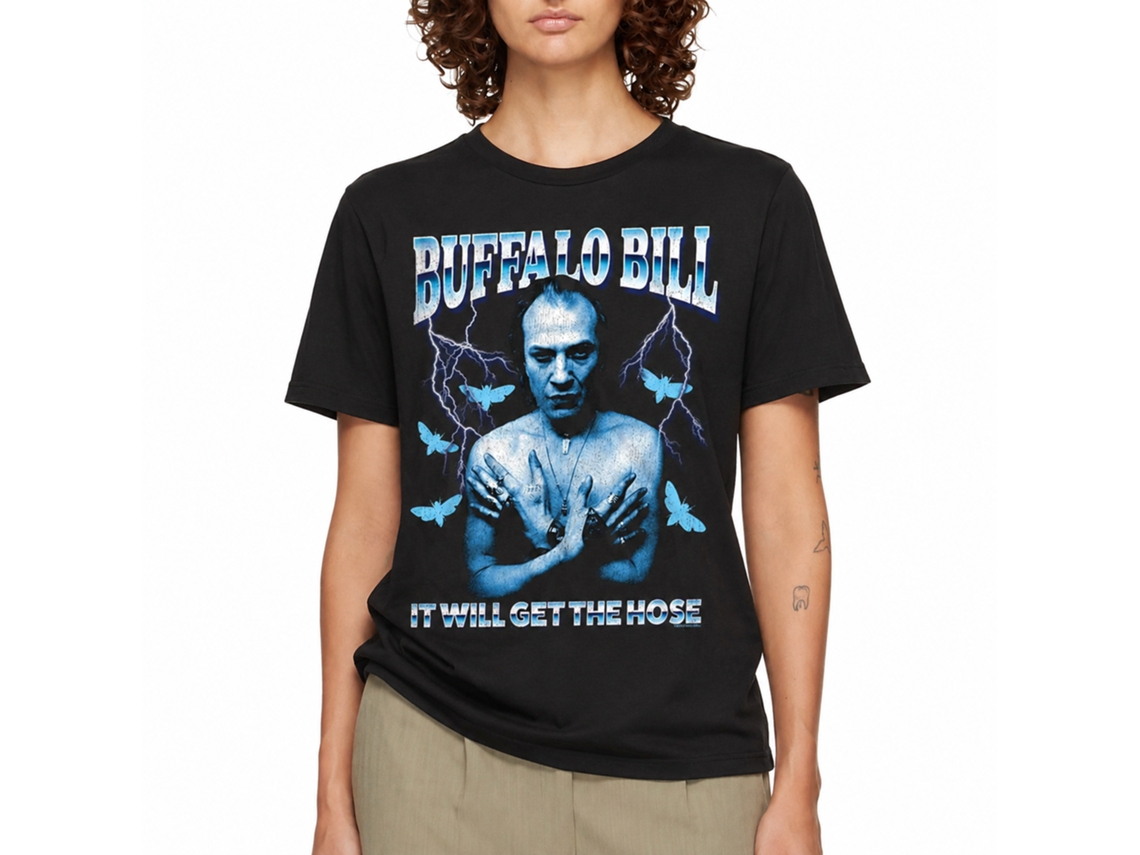 Rockinstone Silence Of The Lambs Movie Silence It Will Get The Hose Black Adult T-shirt Size:xxl