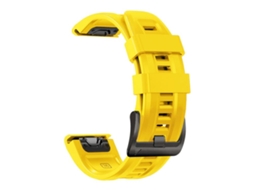Bracelete para Garmin Silicone com liberação rápida, fivela de aço preta e amarela XIAOMOYU (26mm)