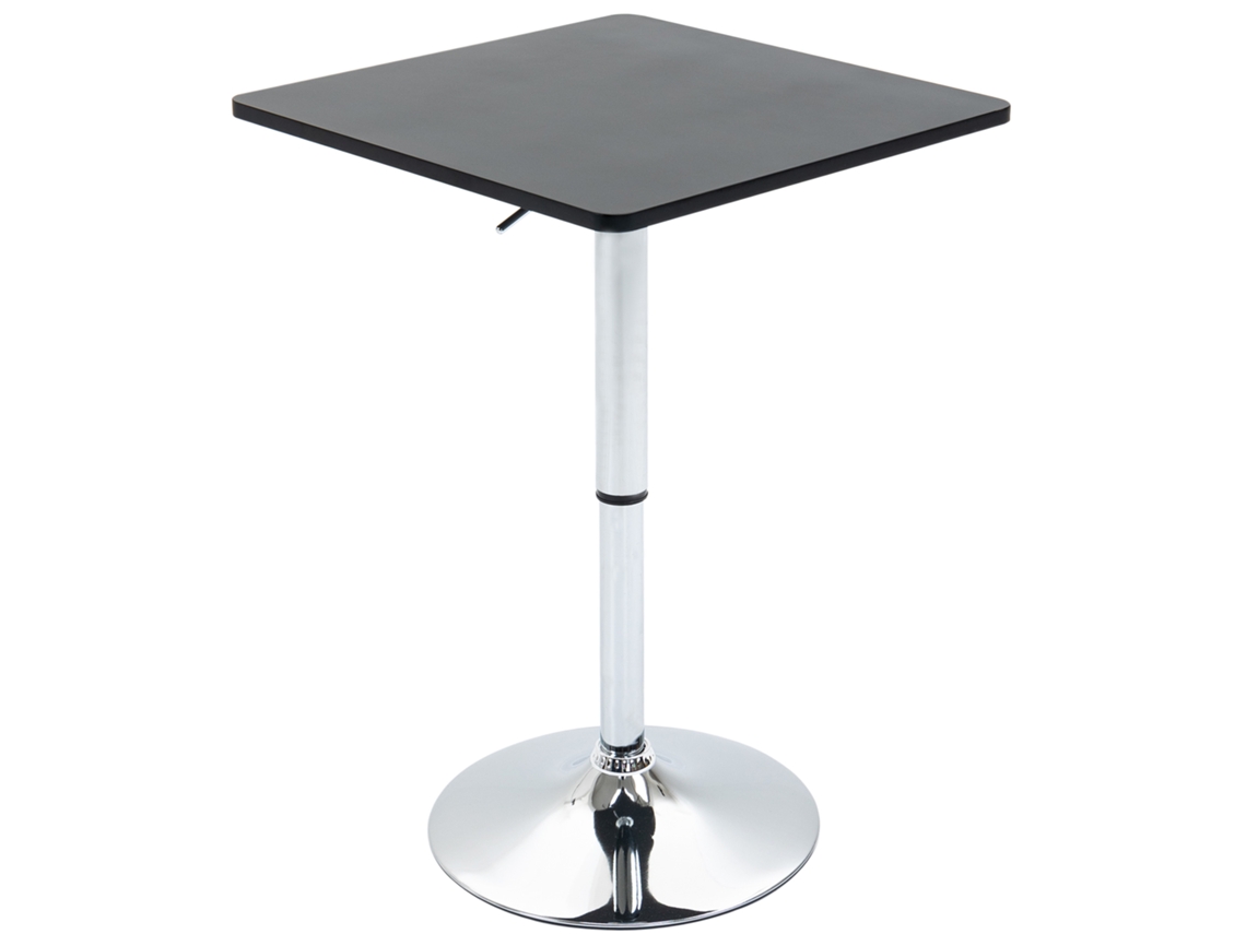 Mesa de Barra Ajustável, Rotativa 360°, Preto Prata, S/MARCA